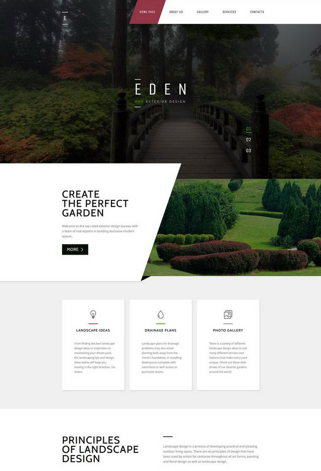 Дизайн сада-Многостраничный шаблон HTML-сайта
